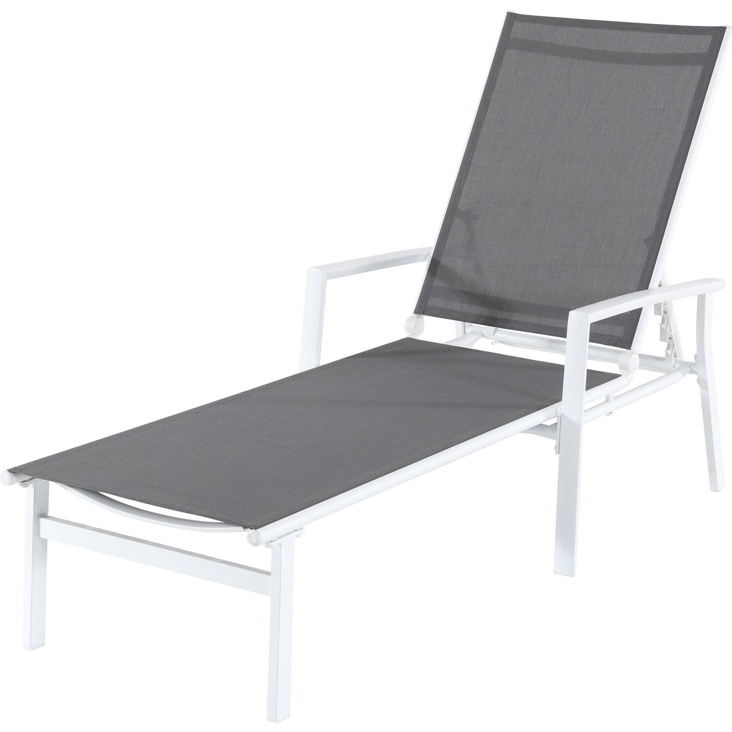 Front. Mod Furniture - Harper Sling Chaise - White/Gray.