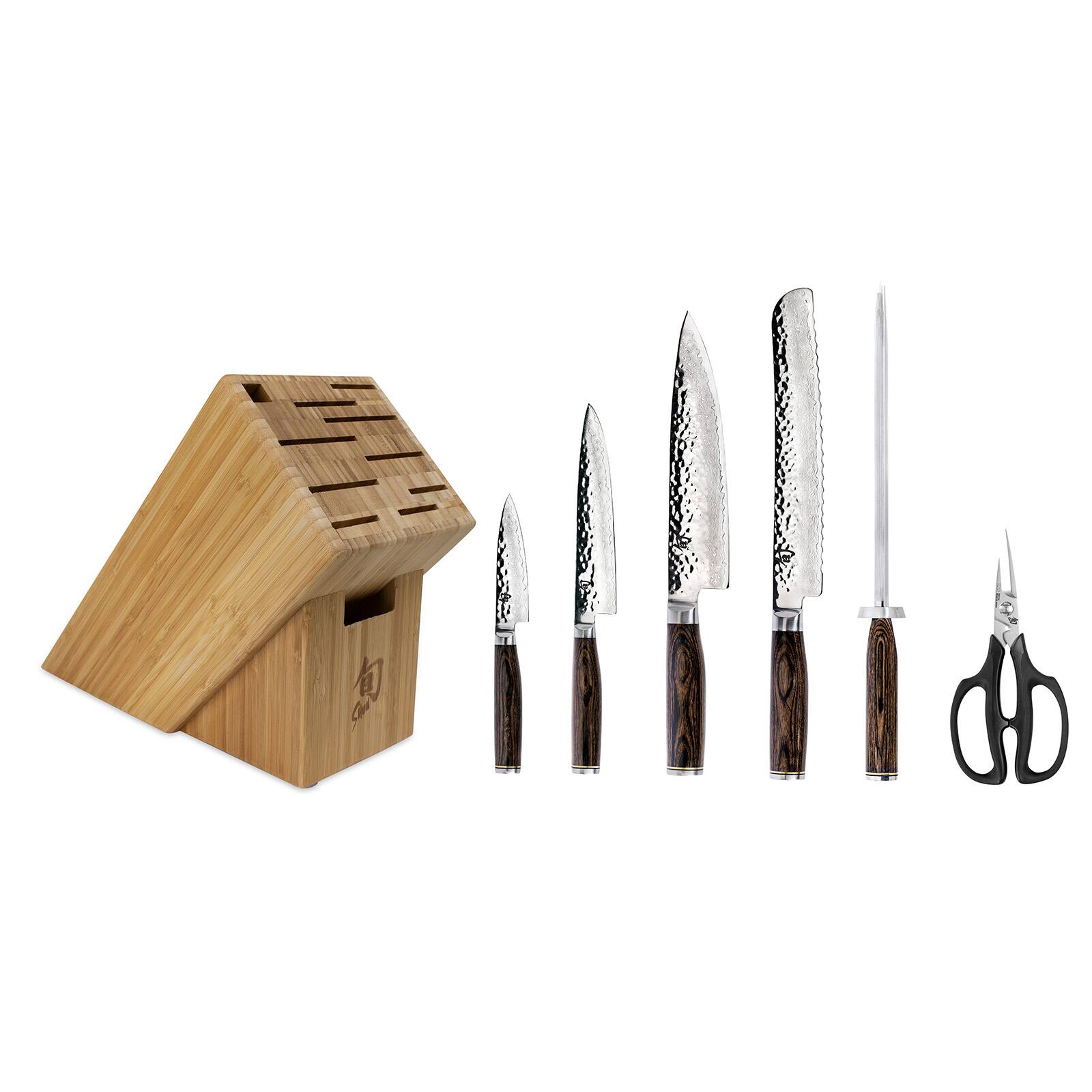 Alt View 1. Shun - Premier Essential Block Set, 7 Piece - Brown.