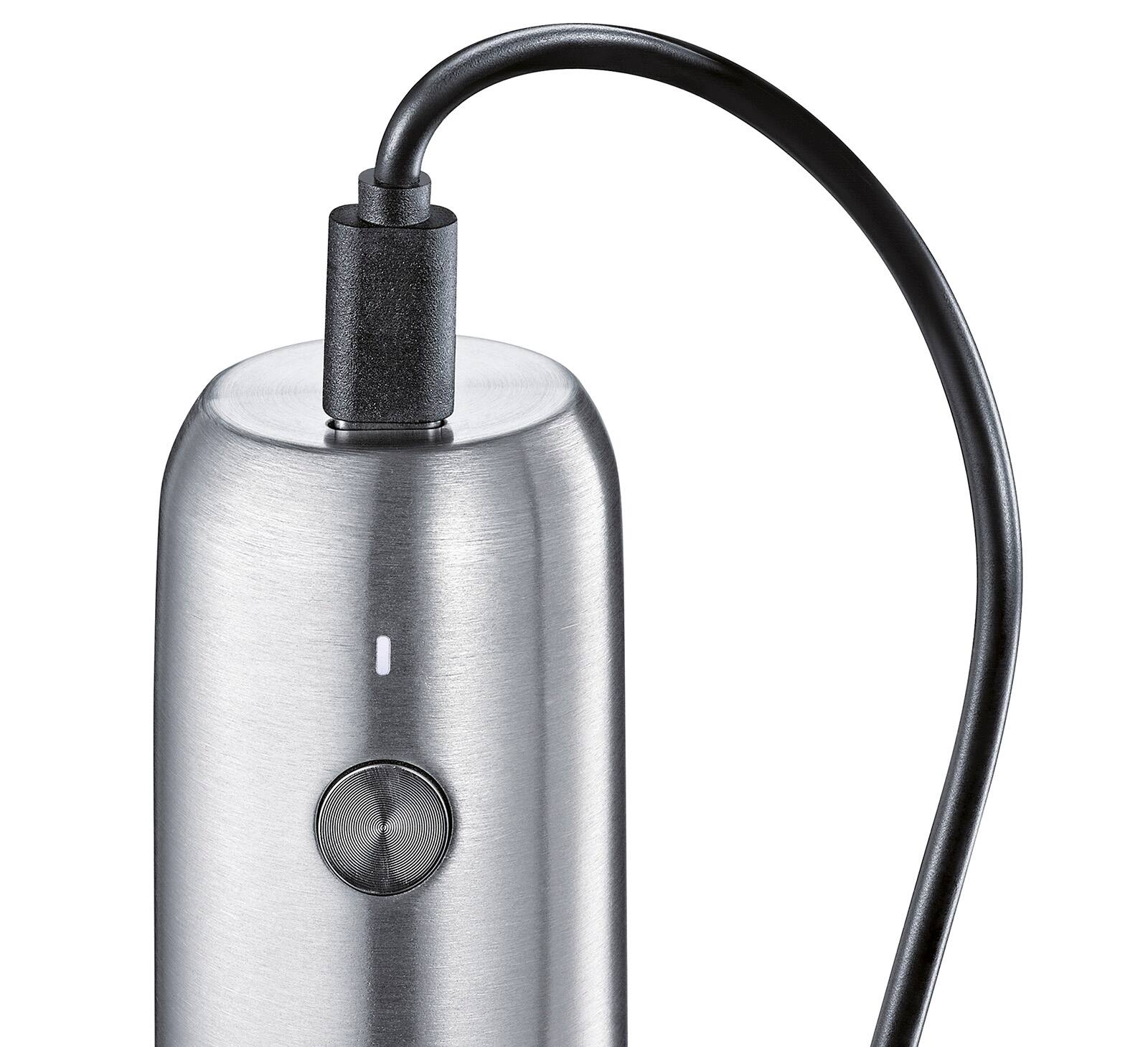Alt View 7. Zassenhaus - Koln Rechargeable Salt or Pepper Mill, 5.5" H x 1.5", Chrome - Chrome.