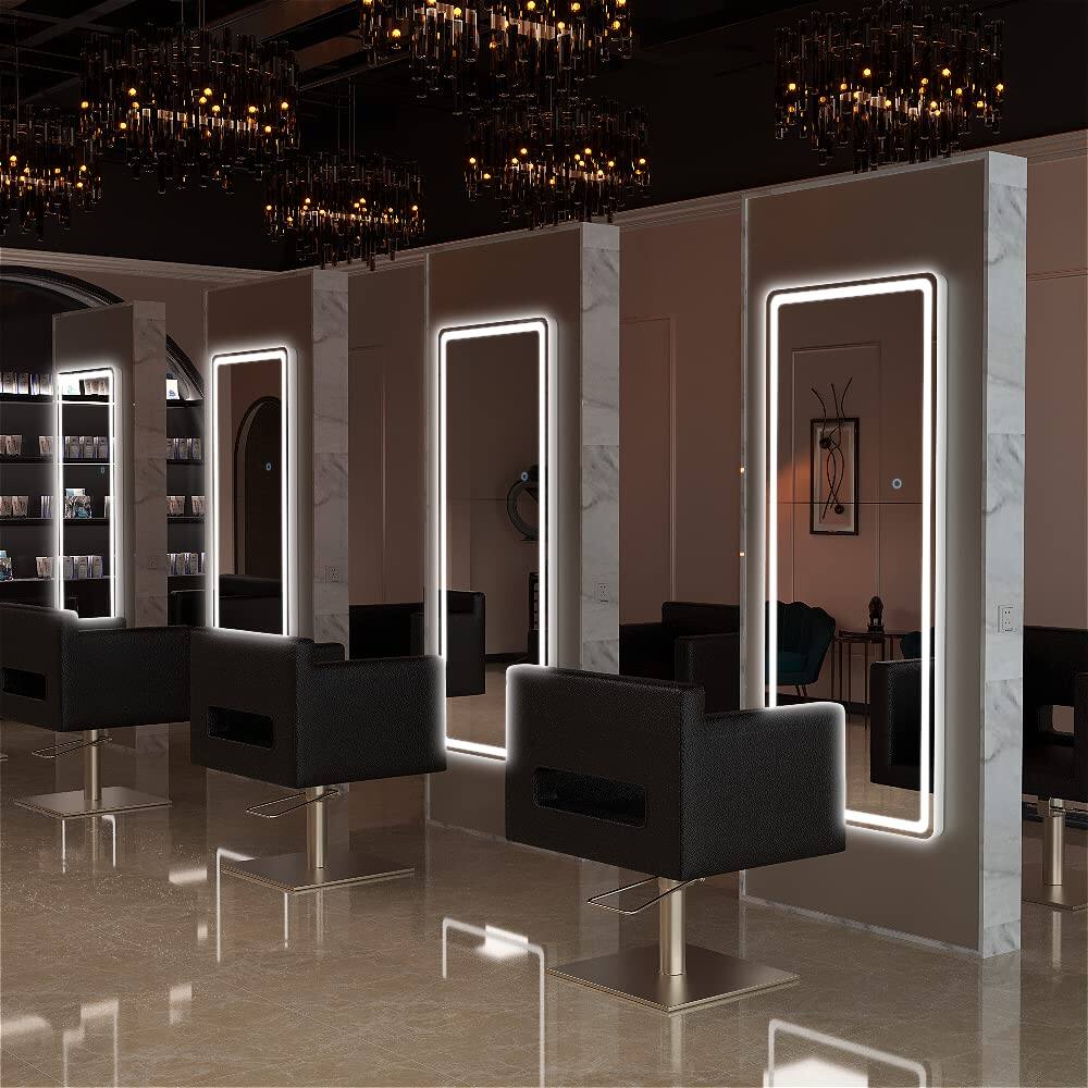 Alt View 5. Comfort Essence - Led Door Mirror Full Length 44 1" X 15 8" Lighted Over The Hanging Body Wall Mounted Light Up Long Dressi... - White-56"L x 16"W.