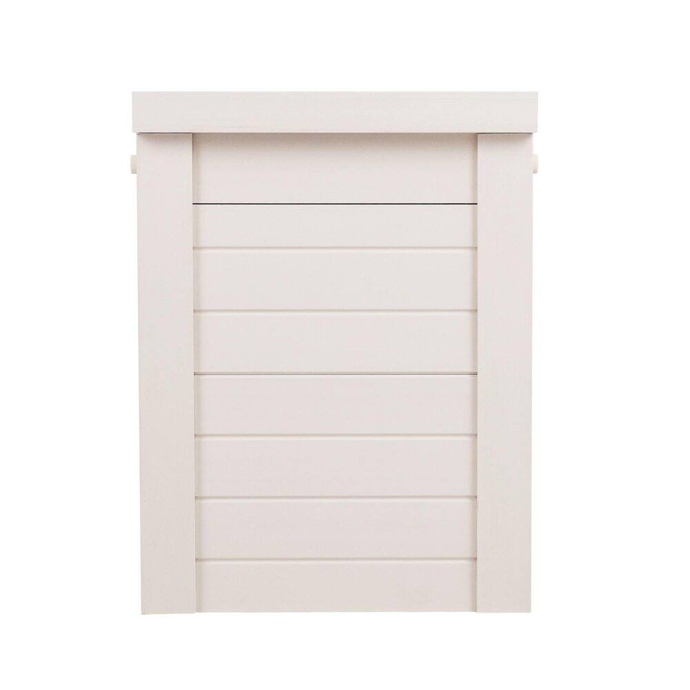 Back. New Age Pet - ECOFLEX Piedmont 2-Bowl Diner with Sliding Lid Storage Bin -Antique White - Antique White.