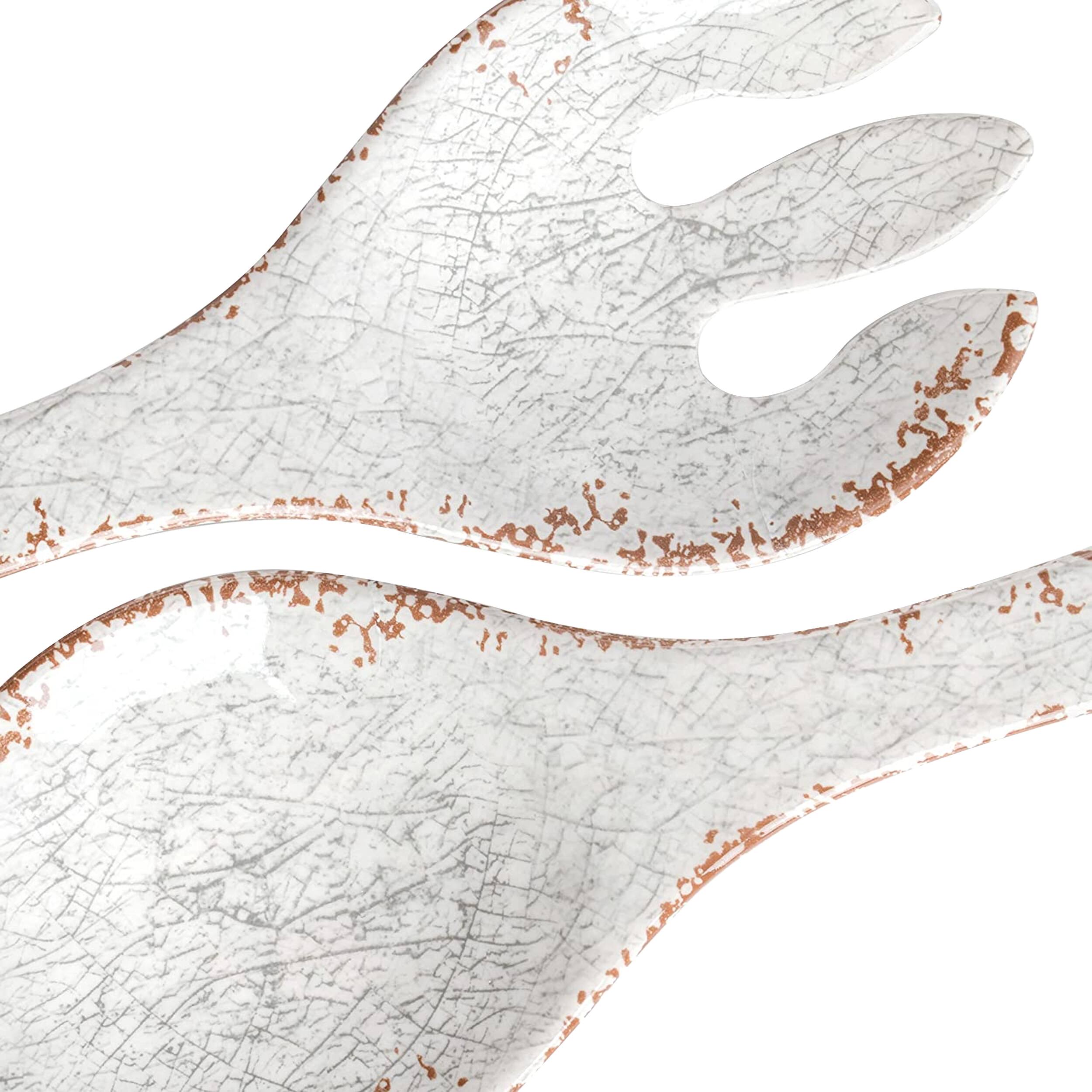 Alt View 4. Laurie Gates - Laurie Gates Mauna 3 Piece Melamine Serving Bowl Set in White with Serving Utensils - White.