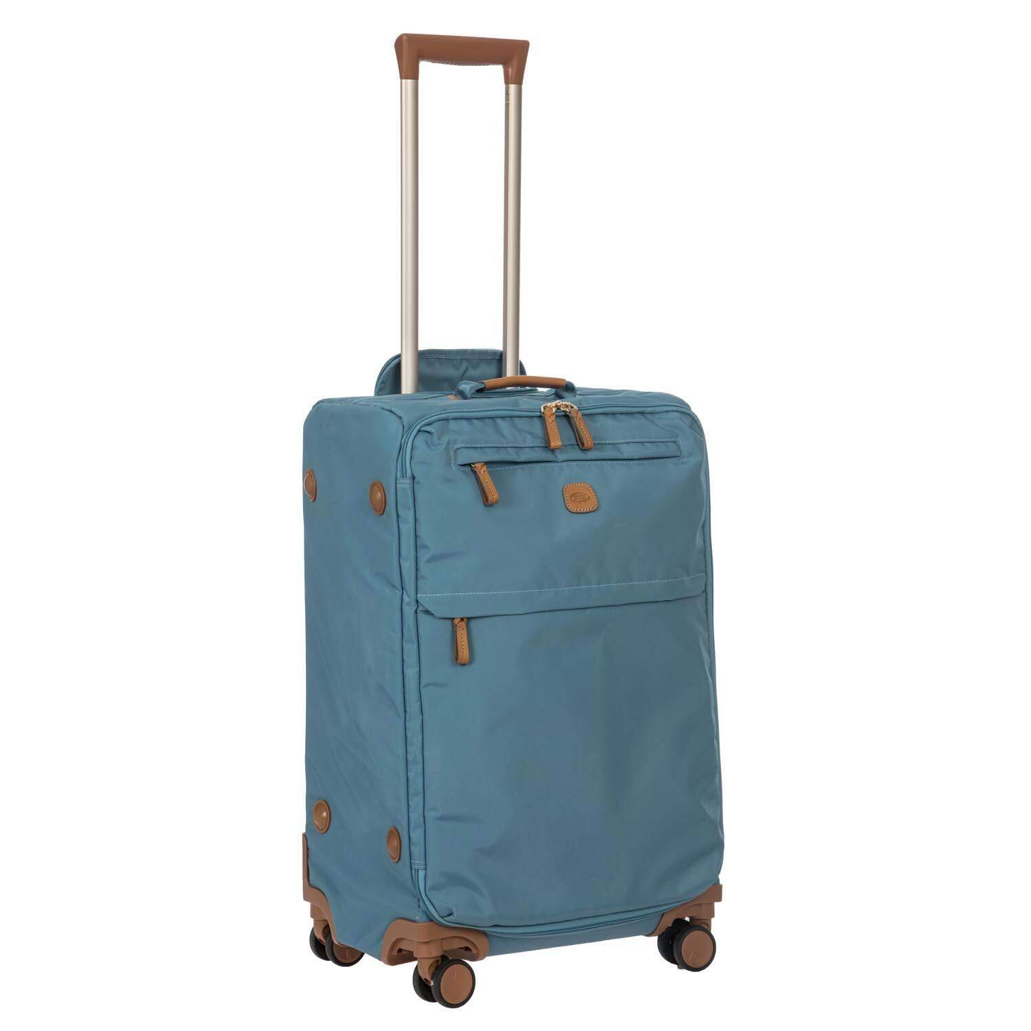 Left. Bric's - Bric's X-Bag 25" 4-Wheel Medium Luggage Grey/blue - Grey/blue.