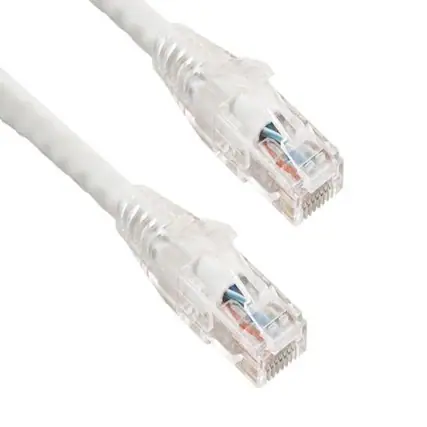 Front. Sanoxy - SANOXY Cables and Adapters; 2ft Cat6 550 MHz UTP Ethernet Network Patch Cable with Clear Snagless Boot, White - White.