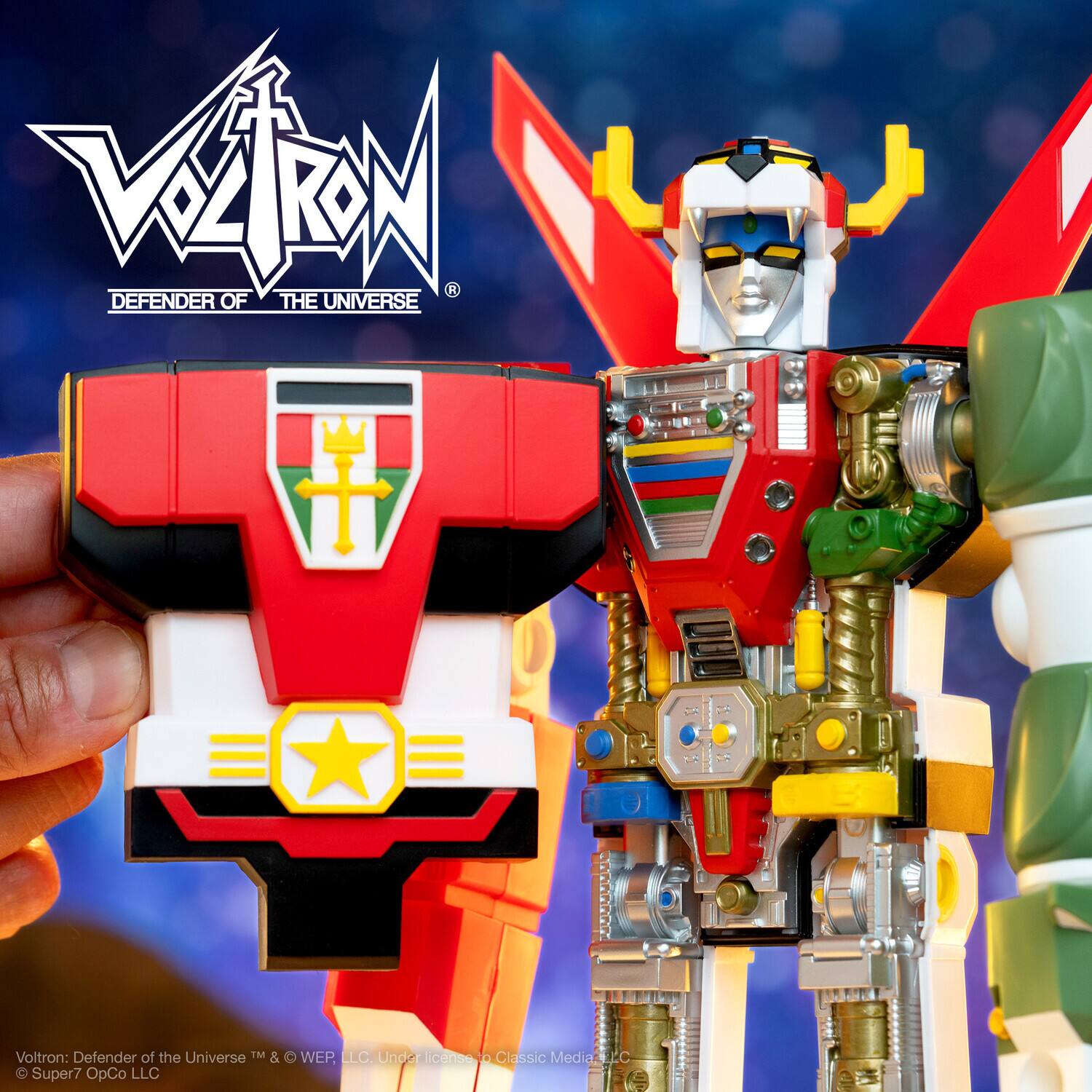 Voltron: Defender of the Universe™ & © WEP, LLC. Under license to Classic Media & Super7 OpCo LLC.