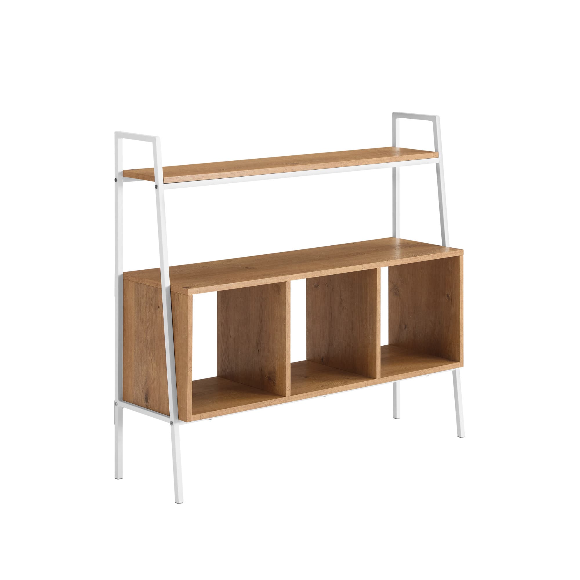 Left. Walker Edison - 36" Modern 3-Cube Storage Shelf - White.