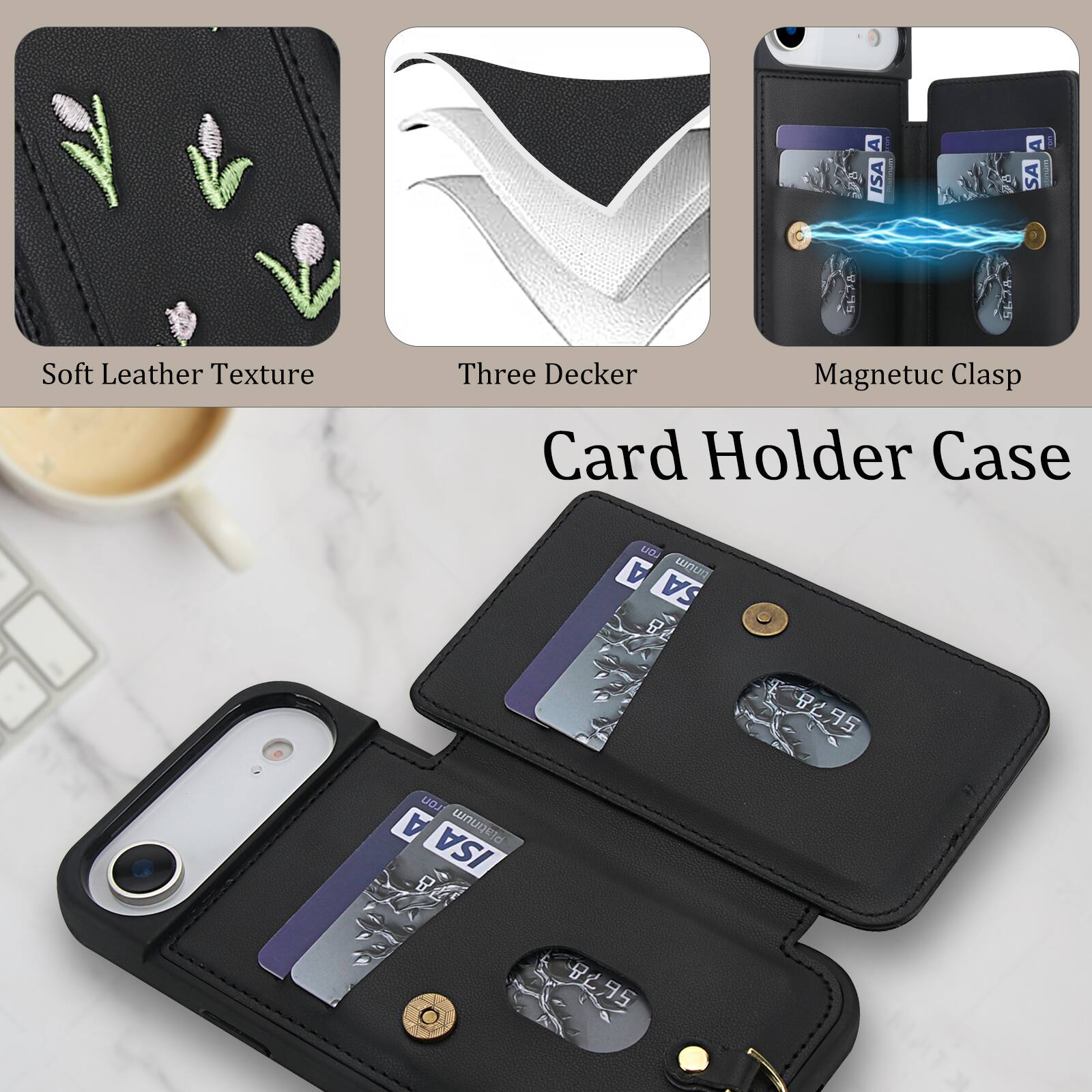 A ISA A SA  
E'1S Soft Leather Texture Three Decker Magnetic Clasp Card Holder Case LC A w SA  
B 825 95 LD A Platinum ISA  
0295 95