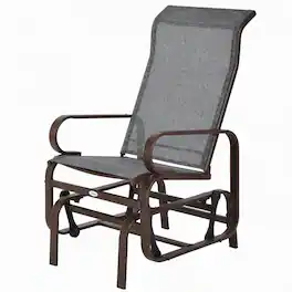Outsunny - Gliding Lounger Chair - Gray, Brown