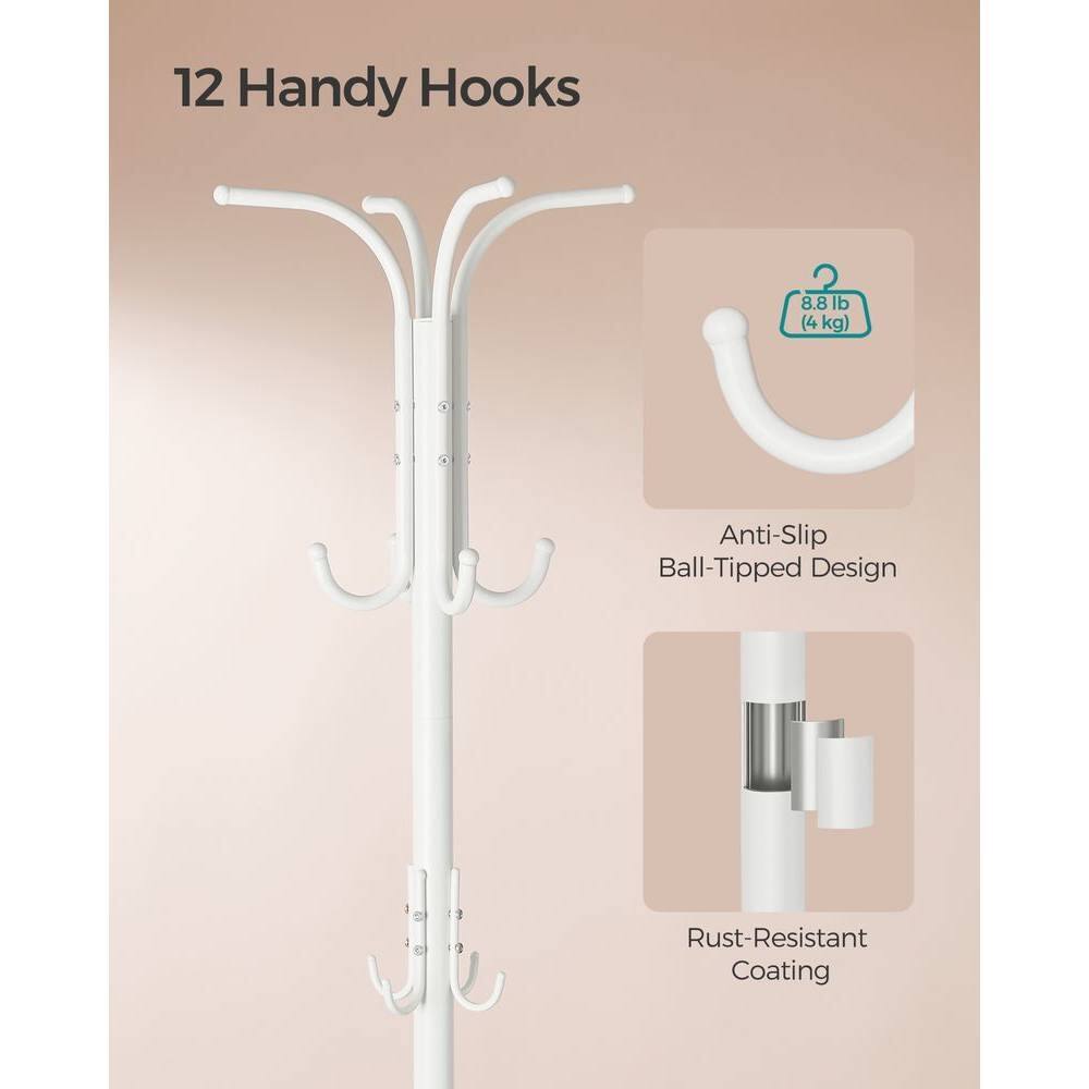 12 Handy Hooks

8.8 lb (4 kg)

Anti-Slip Ball-Tipped Design

Rust-Resistant Coating