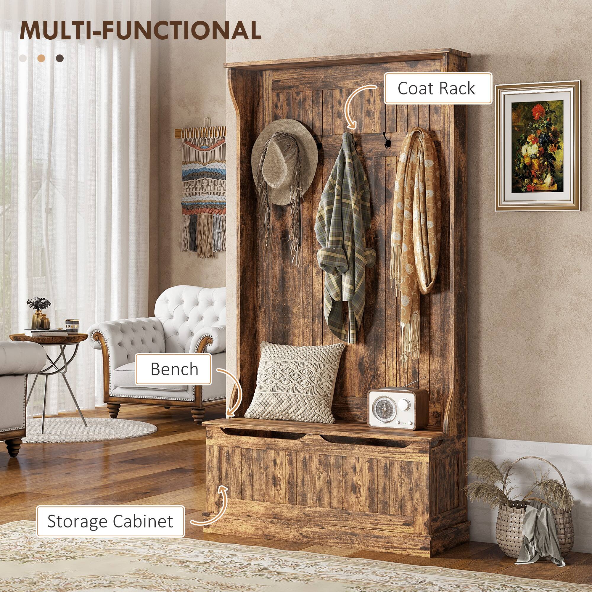 MULTI-FUNCTIONAL
Coat Rack
Bench
Storage Cabinet