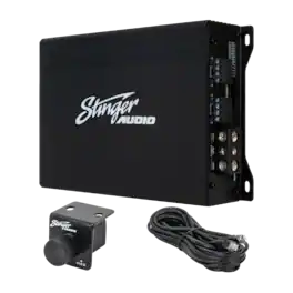 Stinger - 1000W Class D 4-Channel Car Amplifier with Bass Boost, Crossovers and Remote Control - Black