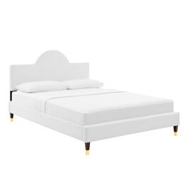 Modway - Aurora Performance Velvet King Bed - White