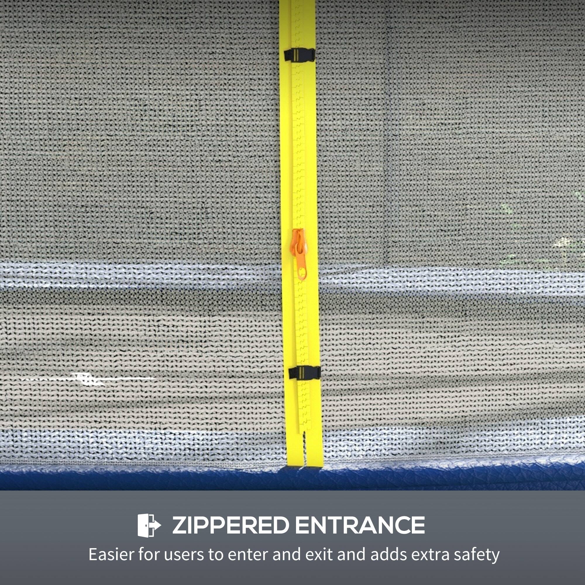ZIPPERED ENTRANCE
Easier for users to enter and exit and adds extra safety.