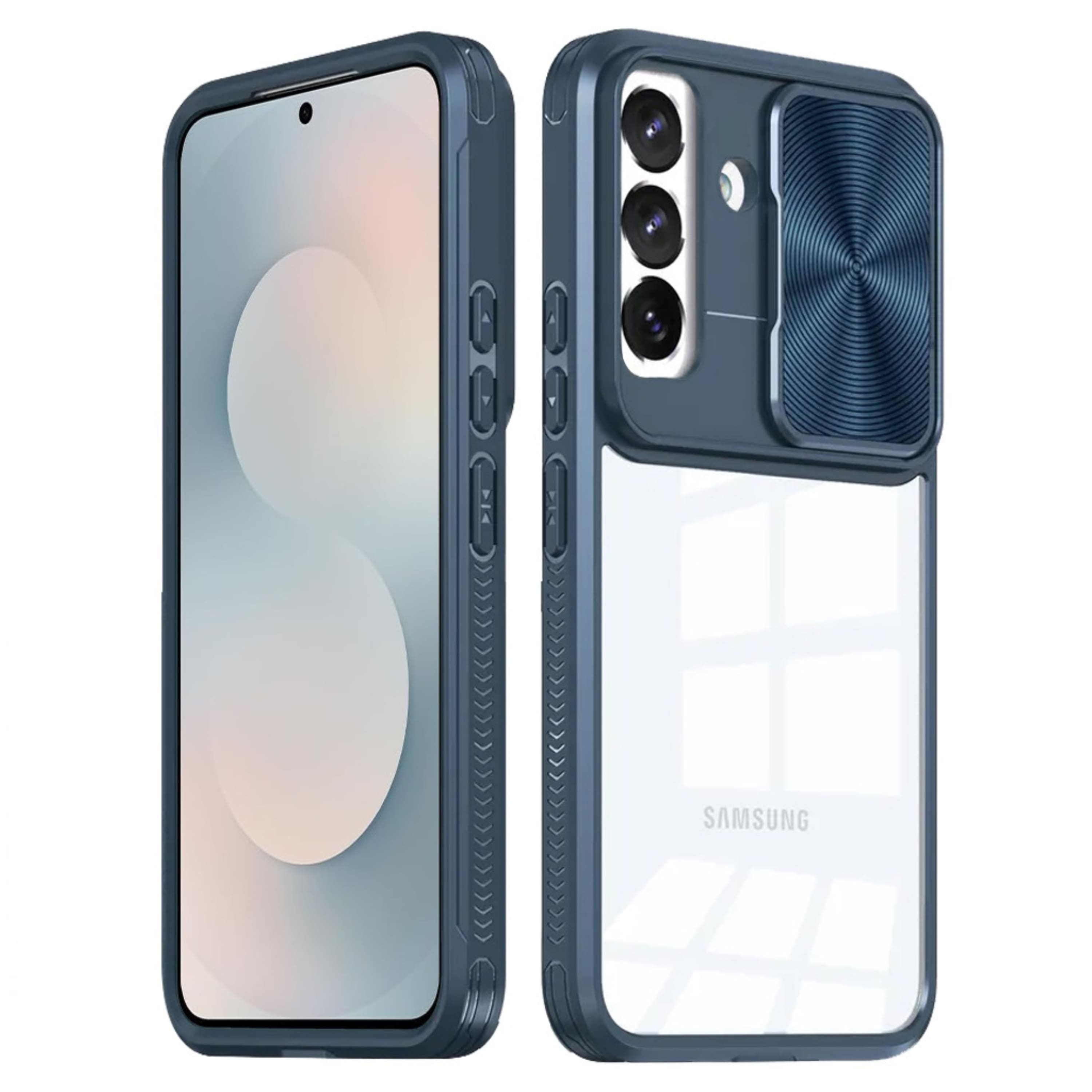 Kitcheniva - Transparent Rear Camera Slider Protective Cover With Tempered Glass For Samsung S25 FE - Blue price history on PriceWatchPro