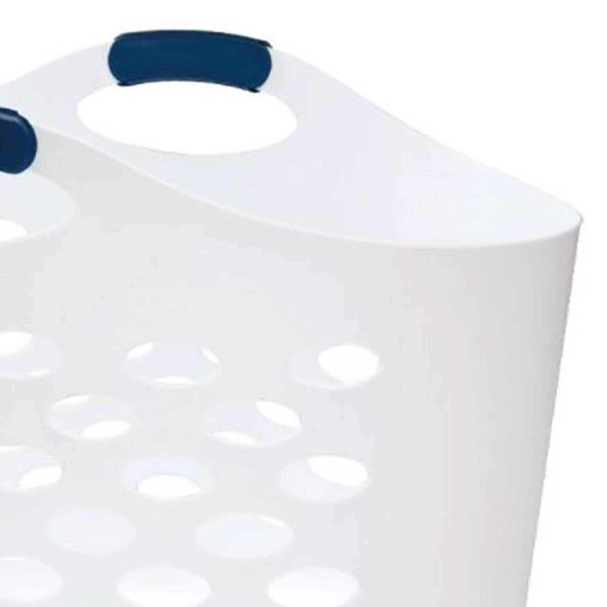 Alt View 2. RubberMaid - Rubbermaid 1.5 Capacity Flex N Carry Portable Flexible Laundry Basket, White - White.