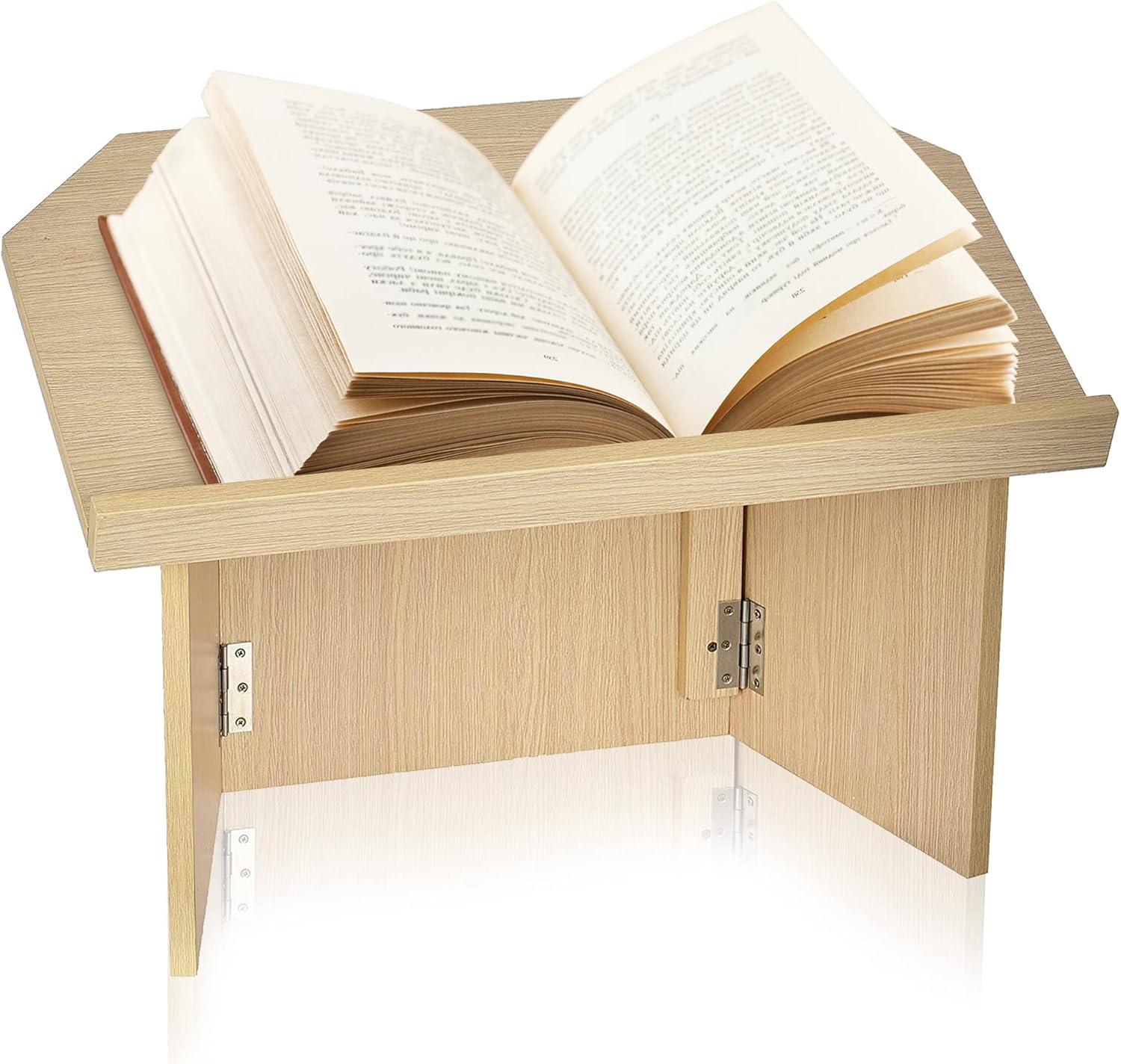 Alt View 4. AdirOffice - Podium Foldable Tabletop Lectern Stand - Medium Oak.