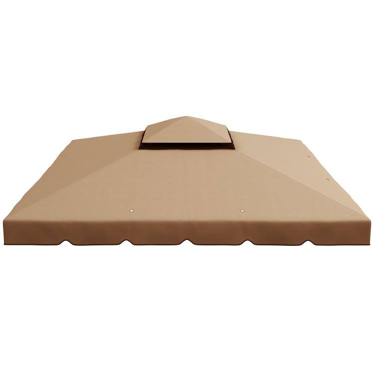 Alt View 10. PULUZ - Model 84C-051 or 84C-269 9.8 feet x 9.8 feet Gazebo Replacement Canopy - Khaki.