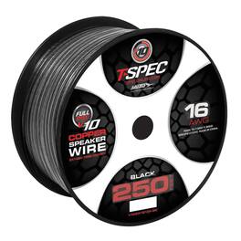 T-Spec - v10 SERIES 16-Gauge Speaker Wire, 250 Ft - Black