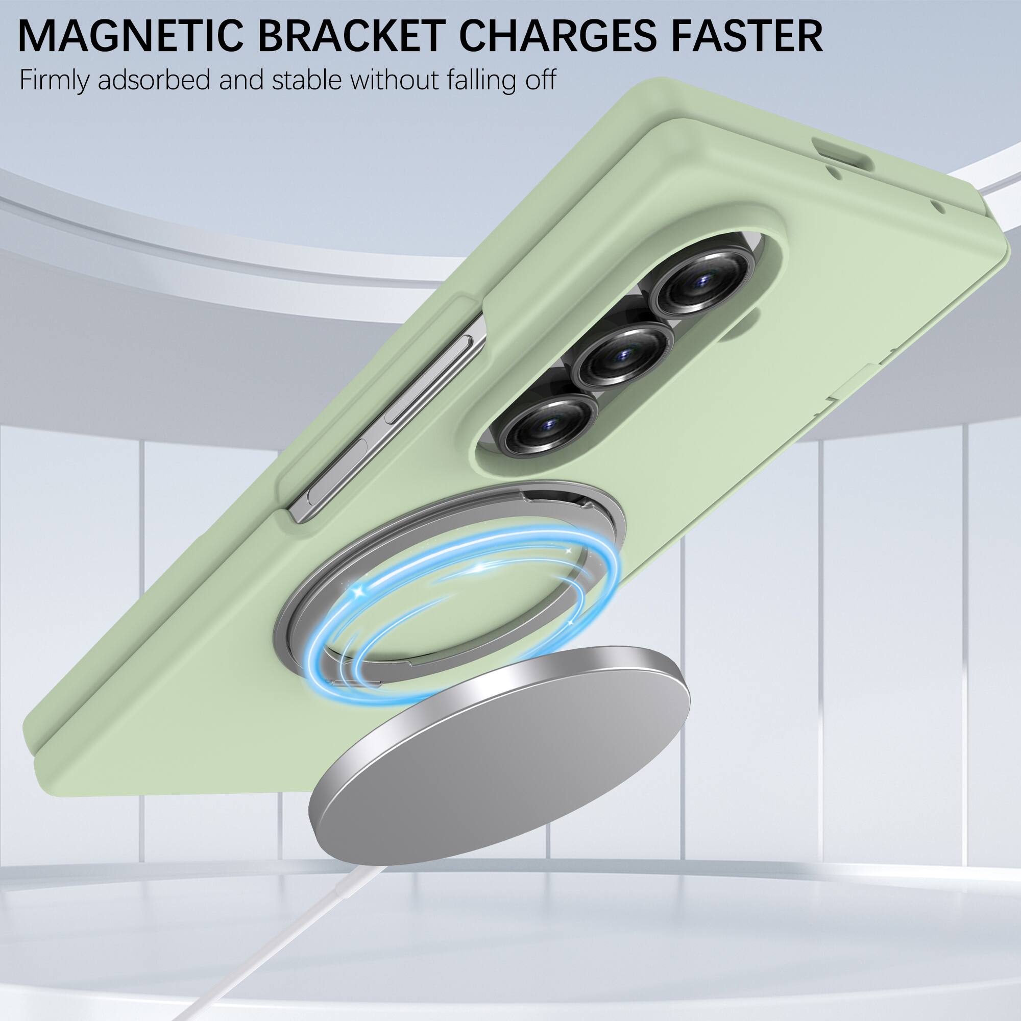 MAGNETIC BRACKET CHARGES FASTER  
Firmly adsorbed and stable without falling off