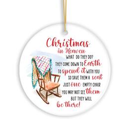 OrnamentallyYou - Empty Chair for a Loved One Lost Sentimental Ornament Christmas in Heaven Quote - Multi-colored