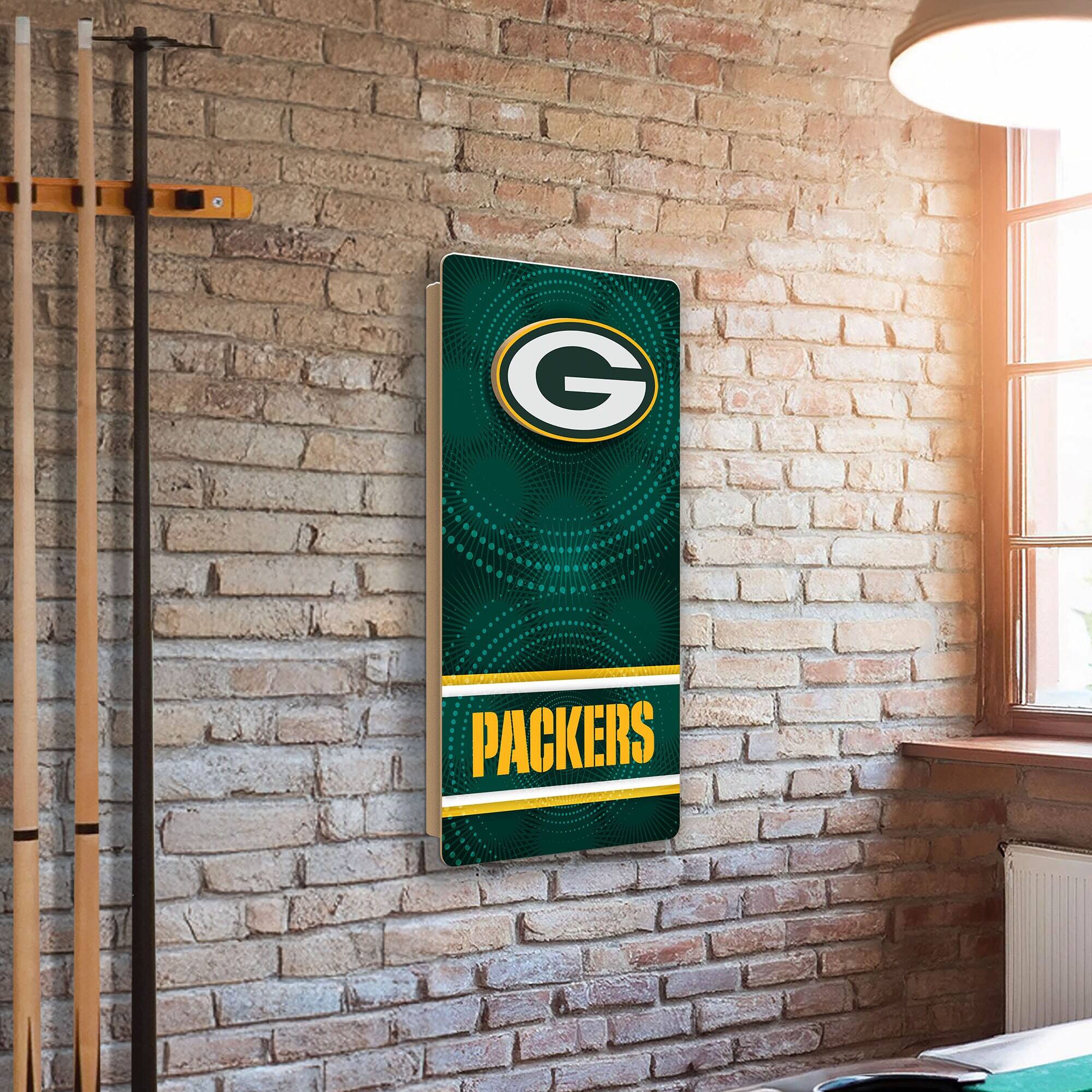 Alt View 1. Fan Creations - Green Bay Packers Wall Hanging Cornhole Board - Multicolor.