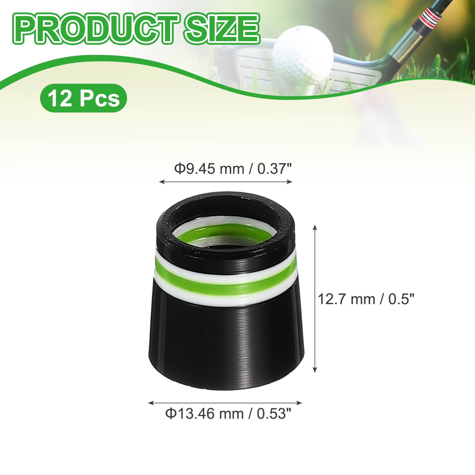 PRODUCT SIZE

12 Pcs

9.45 mm / 0.37"

12.7 mm / 0.5"

13.46 mm / 0.53"