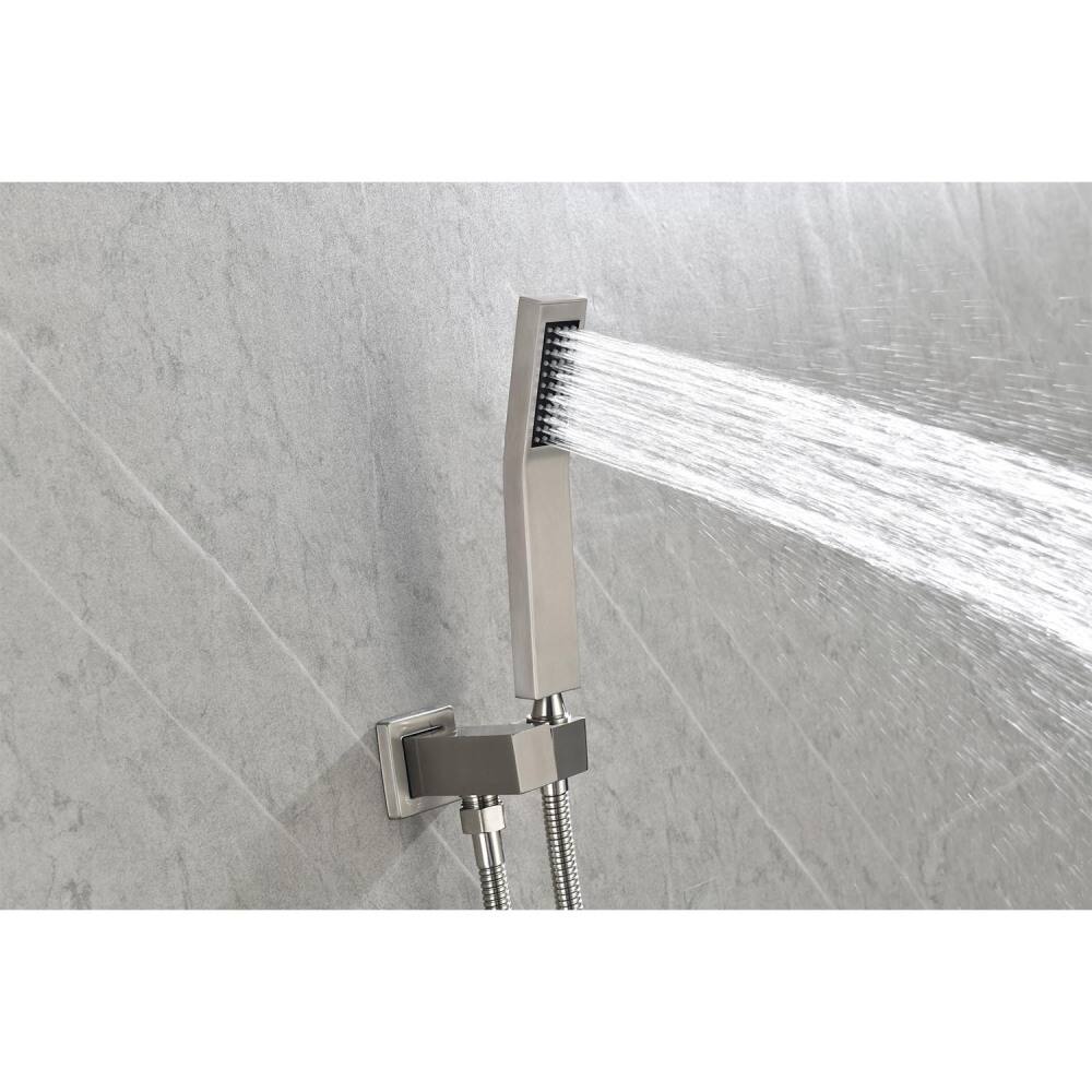 Alt View 1. JUJABU - 12" Rain Shower Head Systems Wall Mounted Shower Brushed Nickel - Brushed Nickel.