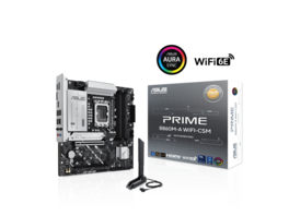 ASUS - PRIME B860M-A WIFI mATX, Intel Ultra 2 Ready, DDR5, PCIe 5.0, HDMI, USB 20Gbps, WiFi 6E