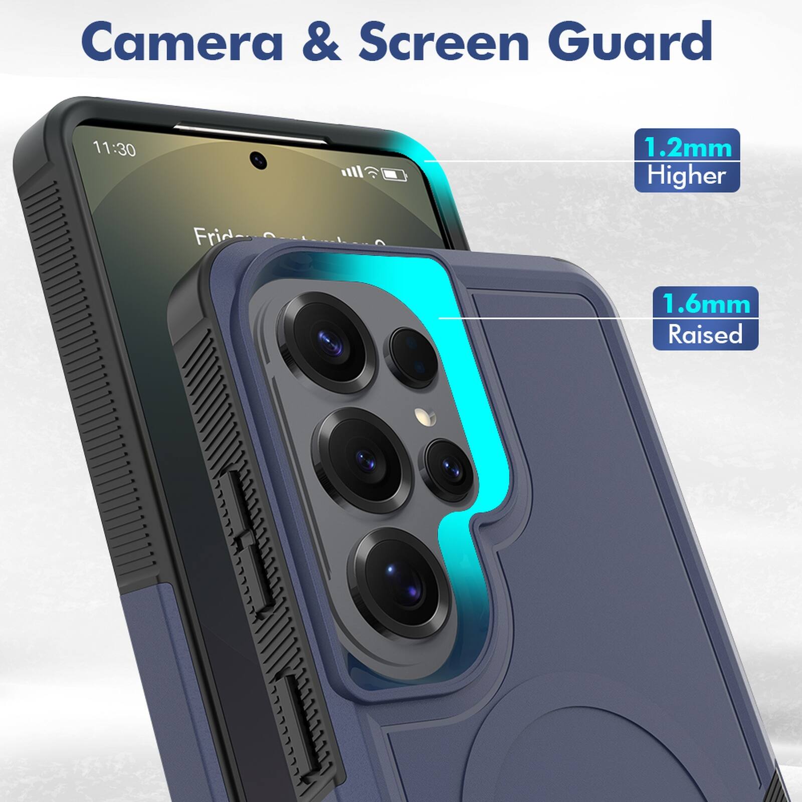 Camera & Screen Guard

11:30

1.2mm Higher

1.6mm Raised