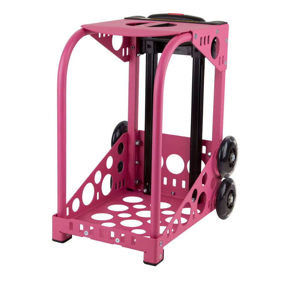 Left. Zuca - Zuca Unicorn Sport Insert Bag and Pink Frame with Flashing Wheels - Purple.