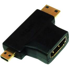 Tera Grand - HDMI Female to Mini-HDMI Male Micro-HDMI Male 2-in-1 T Adapter