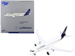 GeminiJets - Airbus A320neo Commercial Aircraft Lufthansa - Lovehansa Tail 1/400 Diecast Model Airplane - White with Dark Blue