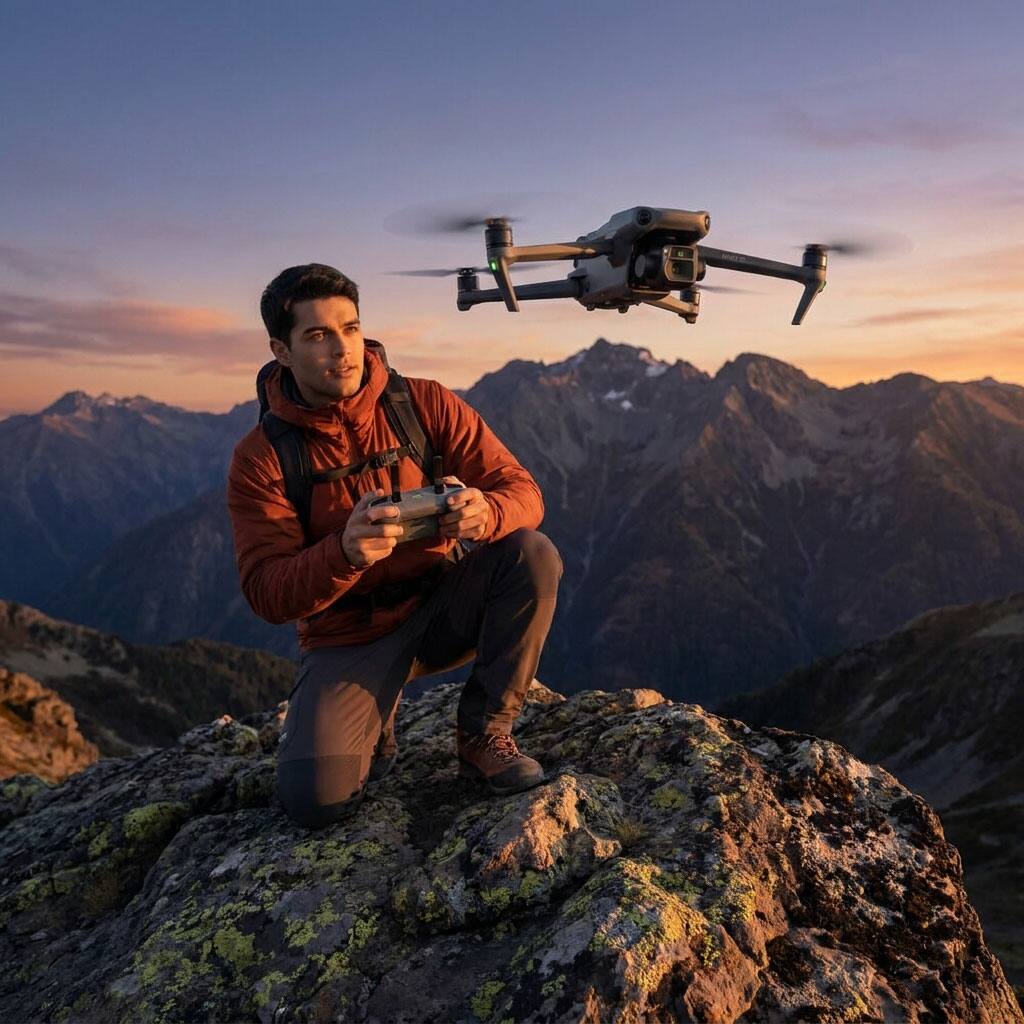 Alt View 4. DJI - DJI Air 3S Drone Fly More Combo RC 2 Dual Camera 4K Travel Photography.