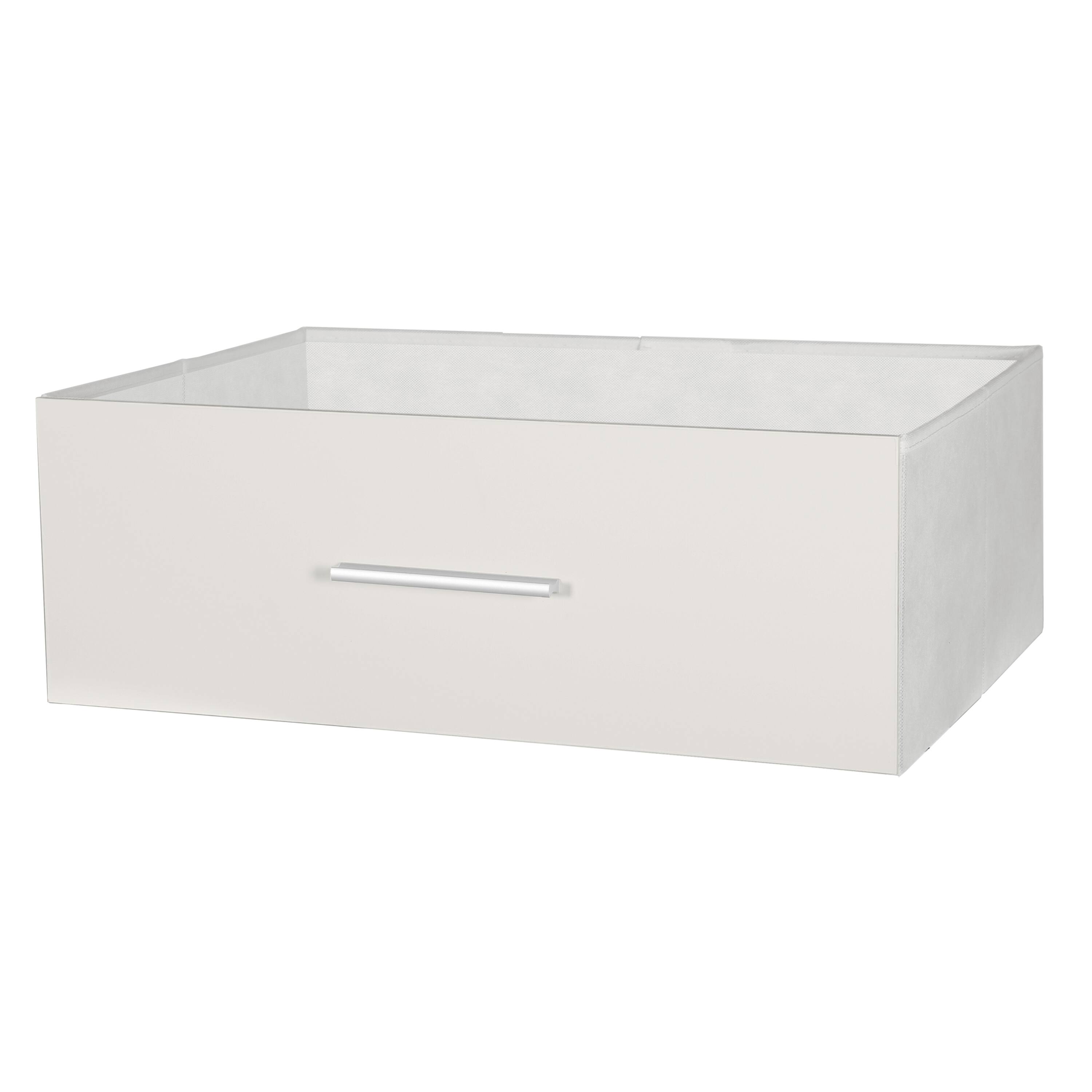 Alt View 4. Forest'nSky - White Wood 6 drawer 44.5 in. Wide Chest of Drawers with Large Fabric Drawers for Living Room - White.