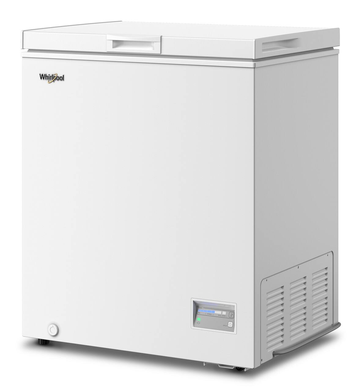 Left. Whirlpool - Whirlpool 5 cu. ft. Chest Freezer with 1 Storage Basket - White.
