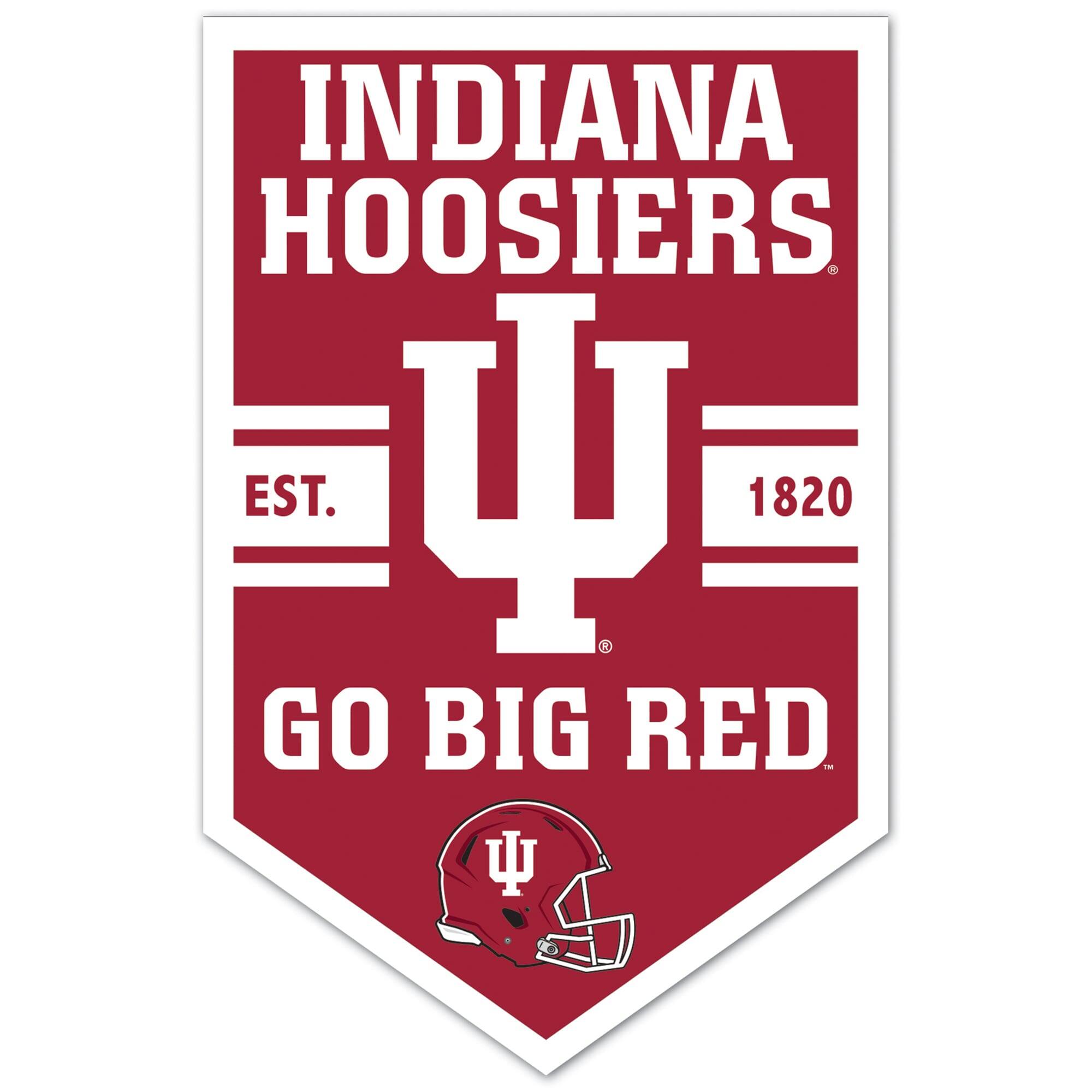 Indiana Hoosiers 11" x 17" Chevron Wood Sign