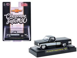 M2 - 1977 Chevrolet Cheyenne Super 30 Pickup Truck Sides Limited Edition to 8000 pieces Worldwide 1/64 - Black with White