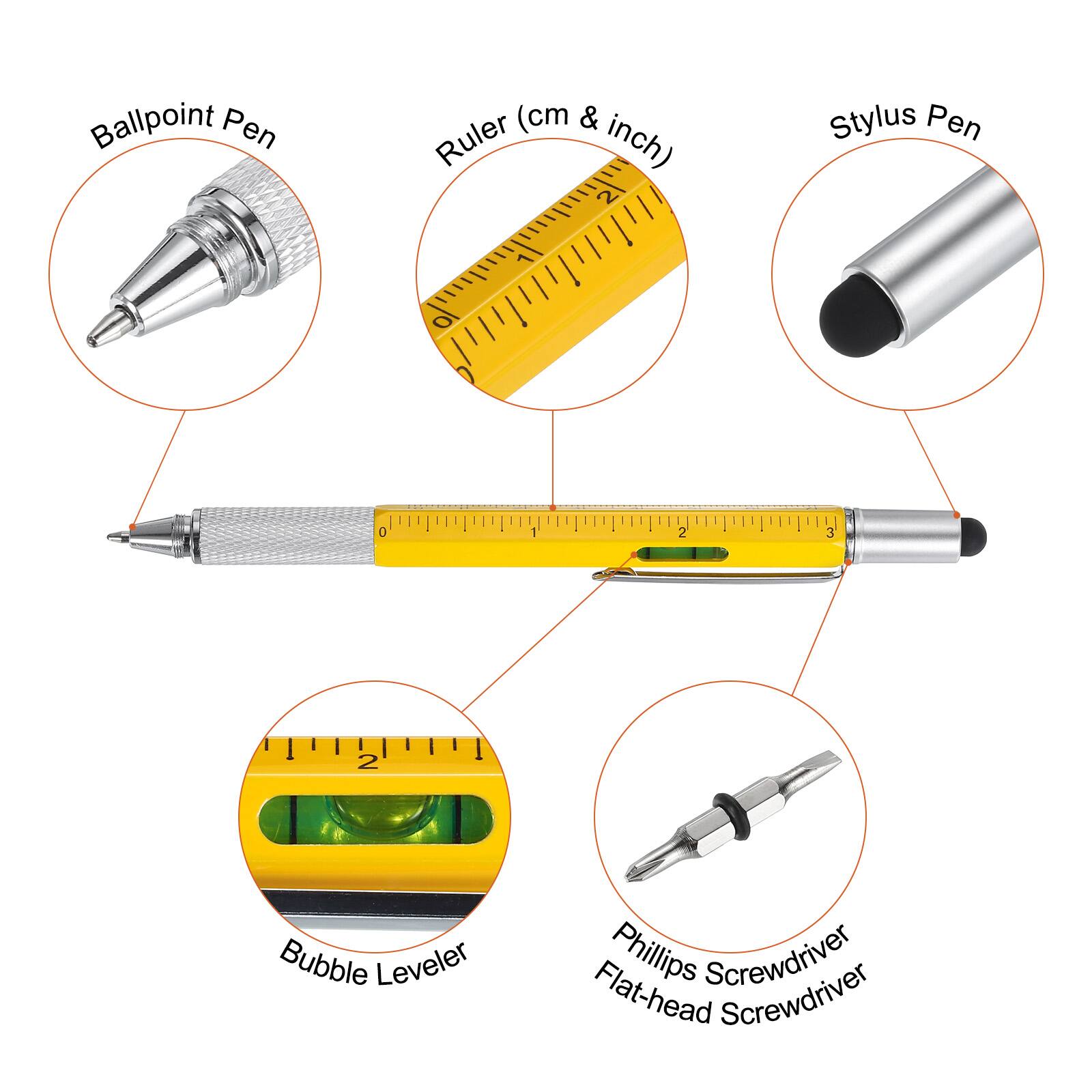 Ballpoint Pen  
Ruler (cm & inch)  
Stylus Pen  
Bubble Leveler  
Phillips Screwdriver  
Flat-head Screwdriver