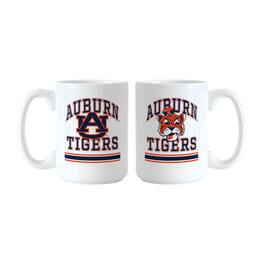 Logo Brands - Auburn Tigers 15oz. Current & Throwback Mug Set - Multicolor