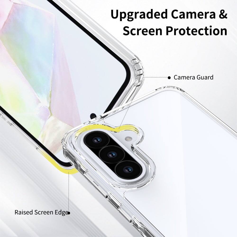 Upgraded Camera & Screen Protection

- Camera Guard
- Raised Screen Edge