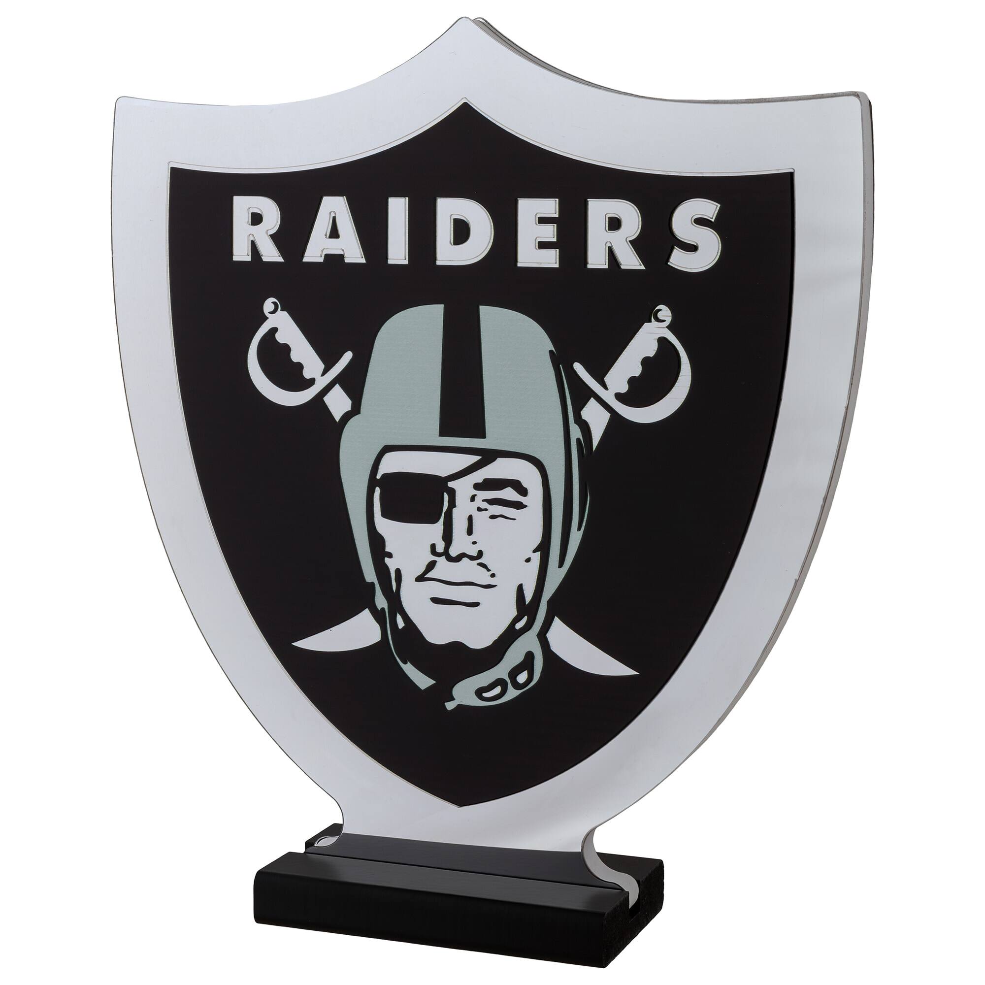 Alt View 1. Sporticulture - Las Vegas Raiders LED Infinity Logo Light - Multicolor.