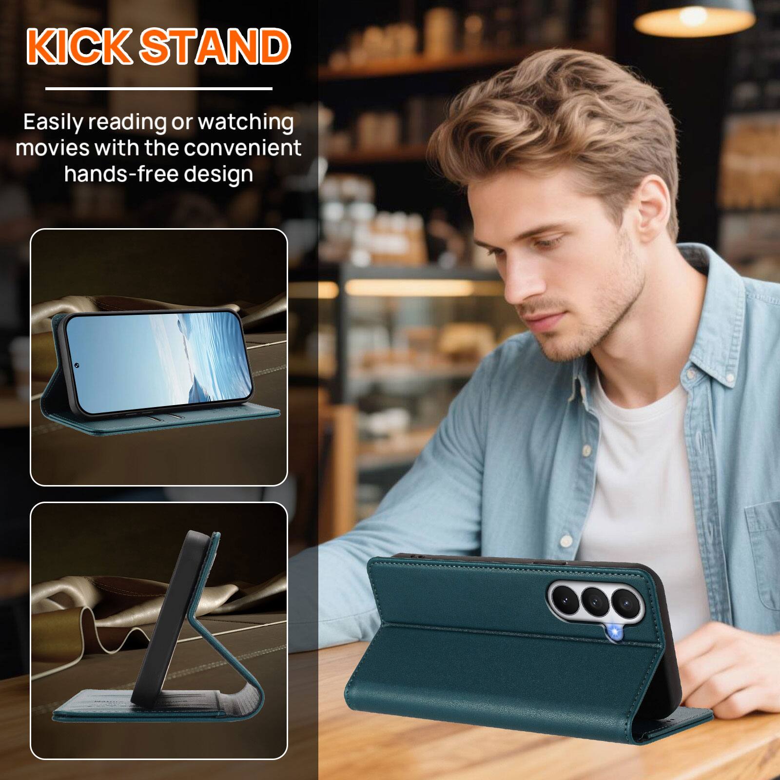 KICK STAND

Easily reading or watching movies with the convenient hands-free design