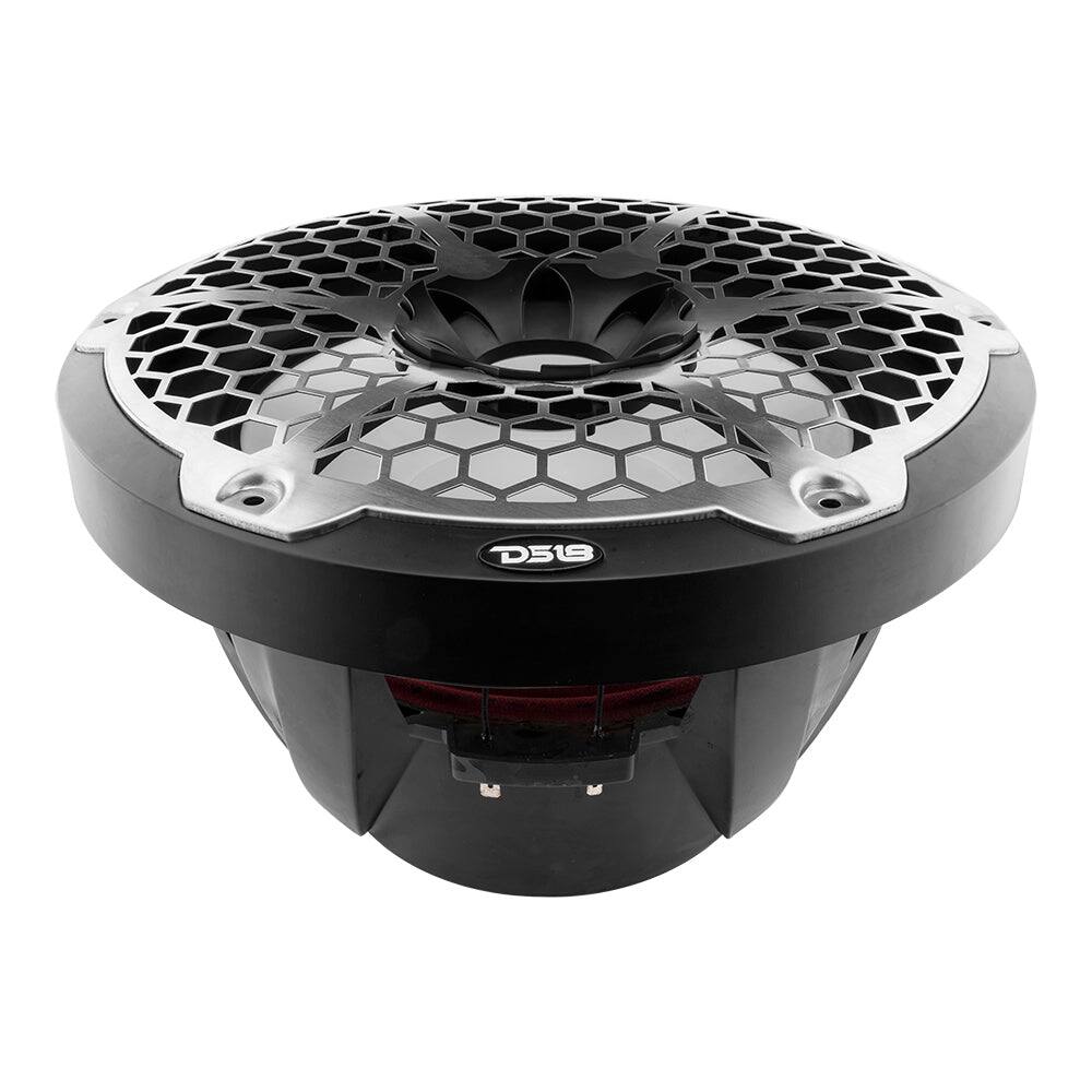 Angle. DS18 Audio - NXL 12" Subwoofer with RGB LED Lights, 350W RMS Single 4-Ohm - Black.
