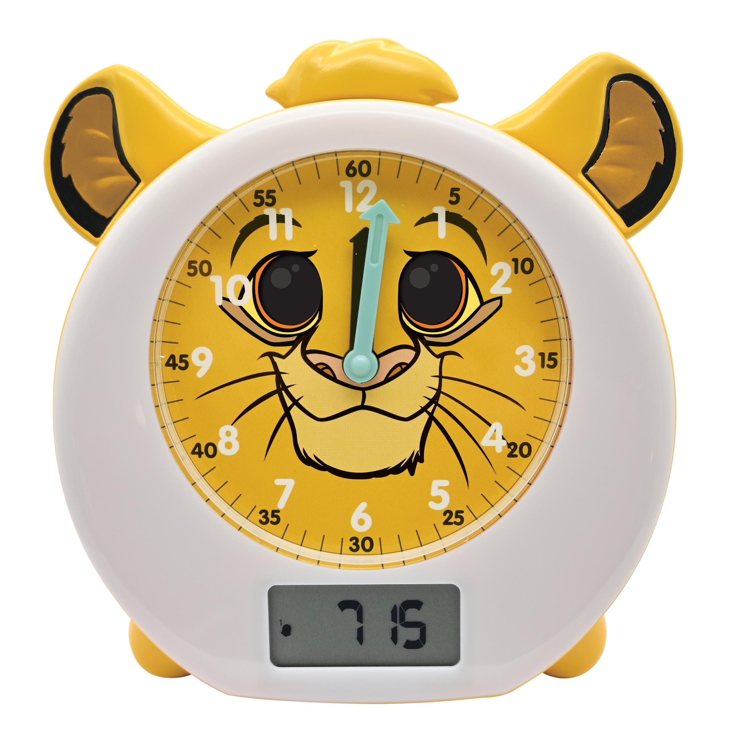 Lexibook - Disney The Lion King, Simba, My Educational Sleep Companion, Alarm clock, nightlight, dawn simulator, timer, dual time - Green