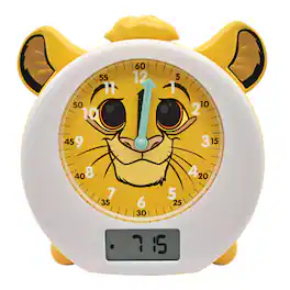 Lexibook - Disney The Lion King, Simba, My Educational Sleep Companion, Alarm clock, nightlight, dawn simulator, timer, dual time - Green