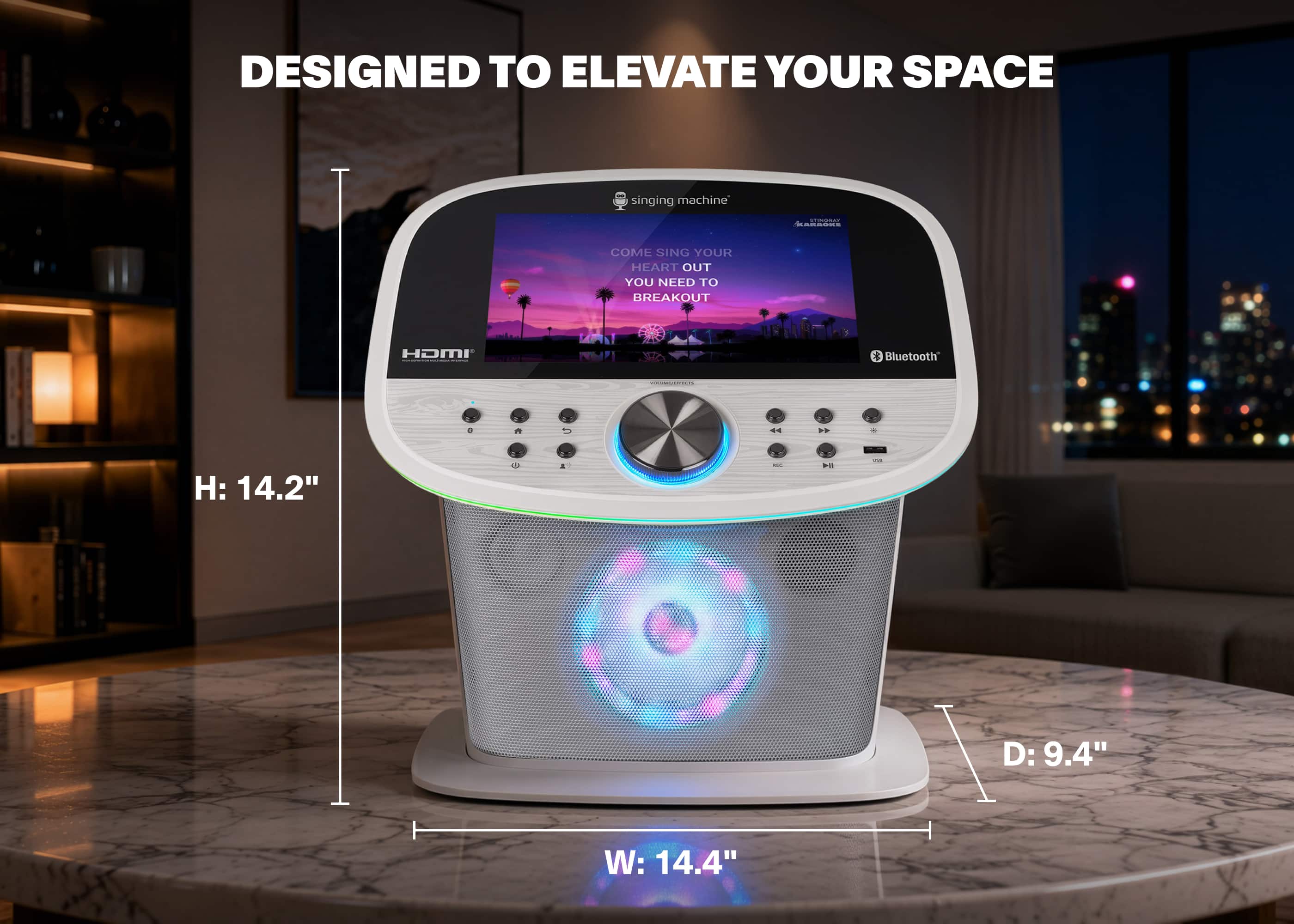 Singing Machine Platinum Plus Wi Fi Karaoke Machine, Music