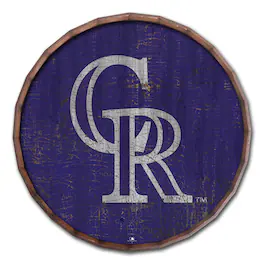 Fan Creations - Colorado Rockies 24" Cracked Color Barrel Top Sign - Multicolor