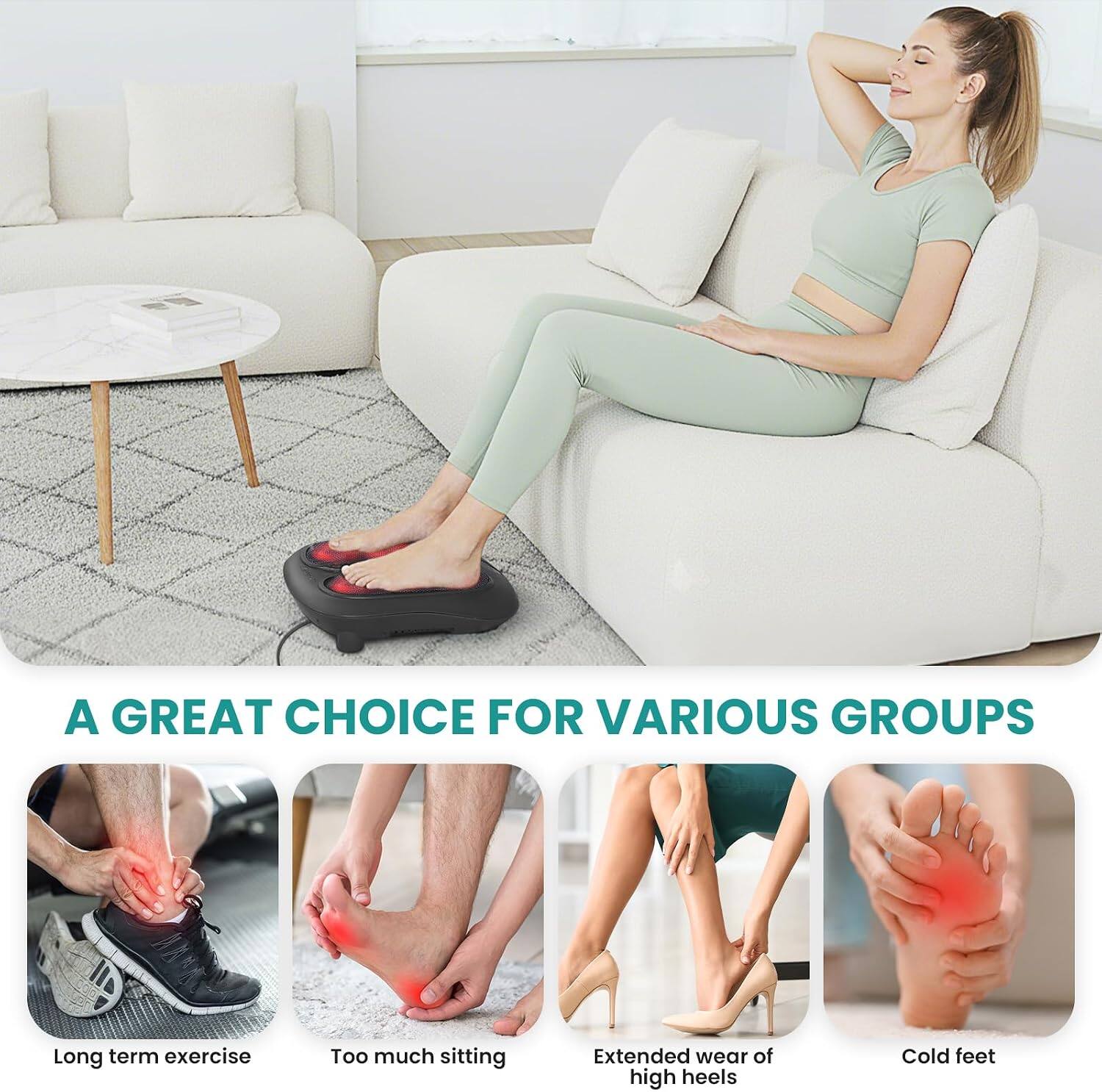 A GREAT CHOICE FOR VARIOUS GROUPS

- Long term exercise
- Too much sitting
- Extended wear of high heels
- Cold feet