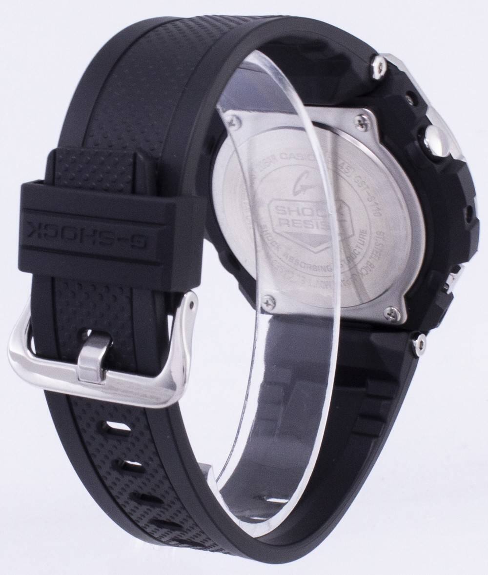 G-SHOCK  
CASIO  
45 SHOCK RESIST  
GST-S110  
SHOCK STRUCTURE  
ST.STEEL ABSORBING BACK