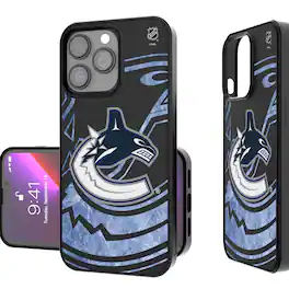 Keyscaper - NHL - Vancouver Canucks Bump Case with 8.2ft Drop Protection - 13 Pro Max - Multicolor